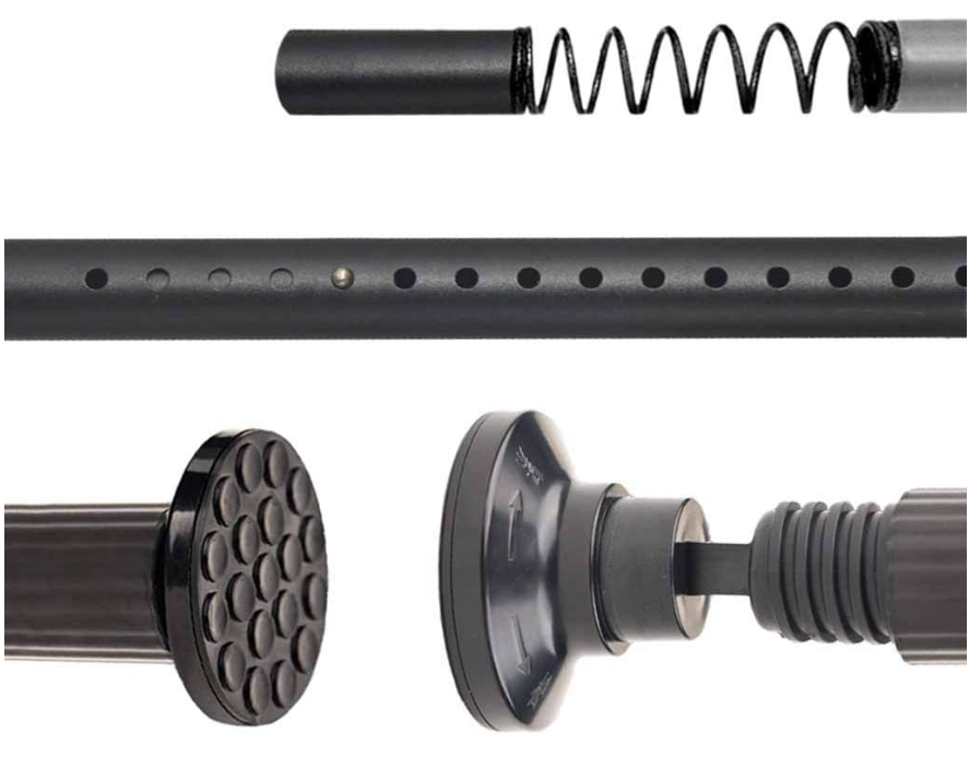 A246 Juodas teleskopinis karnizas