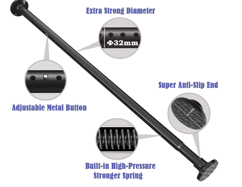 A251 Juodas teleskopinis karnizas