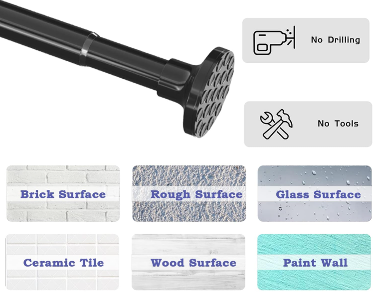 A251 Juodas teleskopinis karnizas