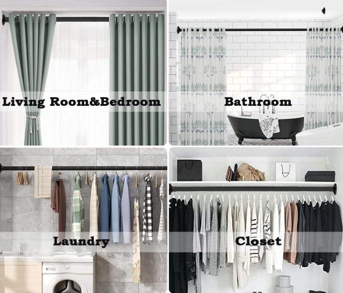 A251 Juodas teleskopinis karnizas