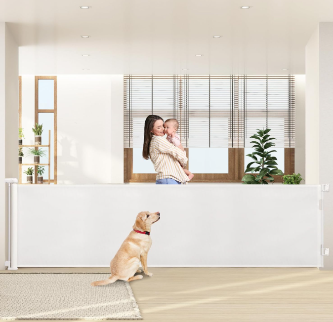 A259 Balta  Ištraukiama Saugumo Tvorelė – 300 cm