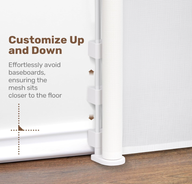 A259 Balta  Ištraukiama Saugumo Tvorelė – 300 cm