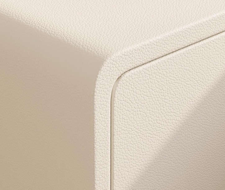 A279 Elegantiškas baltas naktinis staliukas su 2 stalčiais