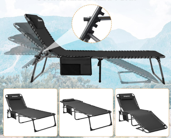 A297 Pažeista prekė. Juodas sulankstomas gultas–kėdė ( 2vnt komplektas )
