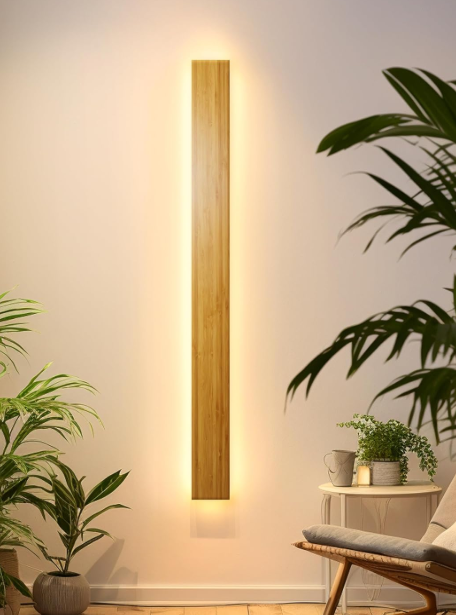 A272 Bambukinis LED sieninis šviestuvas