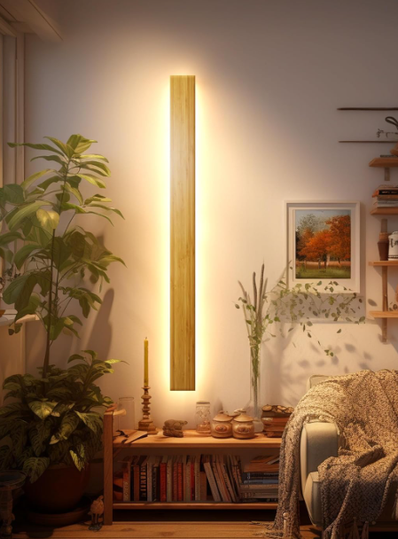 A272 Bambukinis LED sieninis šviestuvas