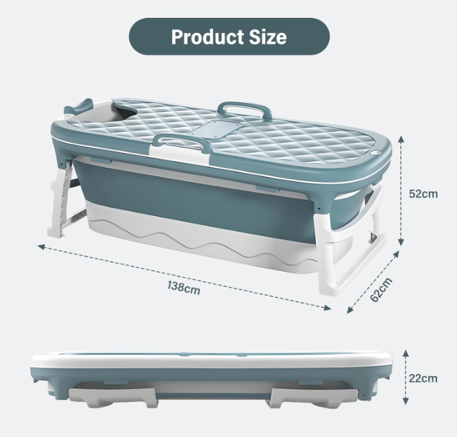 A325 Sulankstoma nešiojama vonia su dangčiu