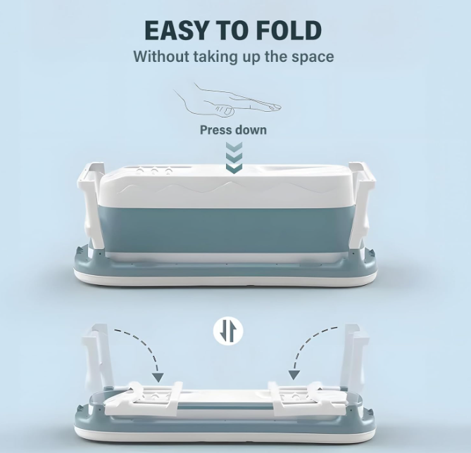 A325 Sulankstoma nešiojama vonia su dangčiu