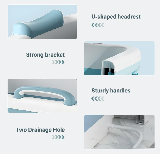 A325 Sulankstoma nešiojama vonia su dangčiu