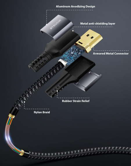 A334 DisplayPort 2.1 laidas 16K / 80Gbps (2,5m)