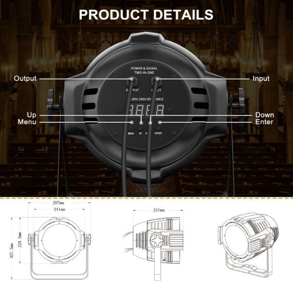 A341 Scenos lempos 54x3W LED