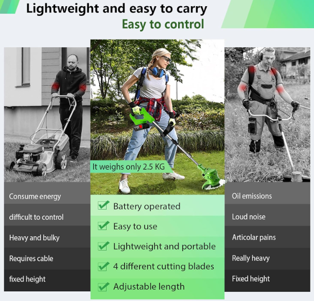 A344 Belaidis žolės trimeris