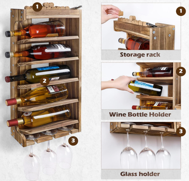 A21 Pažeista prekė - Sieninis vyno laikymo rėmas