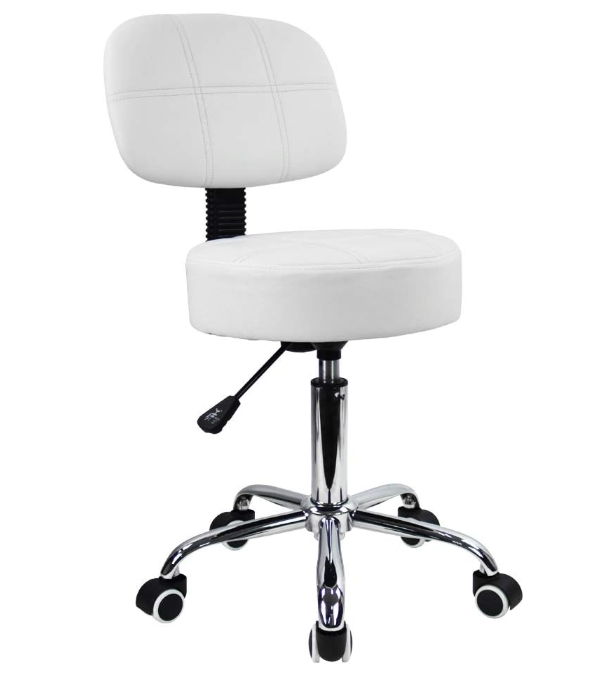 A372 Balta reguliuojama darbo kėdė su atlošu