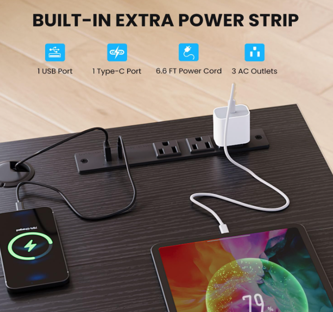 A382 Juodas reguliuojamo aukščio stalas