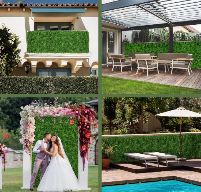 A389 Dirbtinių augalų siena – 40x60 cm, 12 vnt