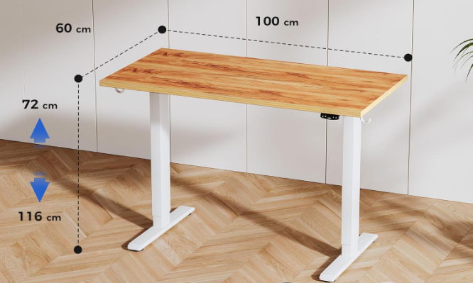 A397 Rudas reguliuojamo aukščio stalas 100 x 60