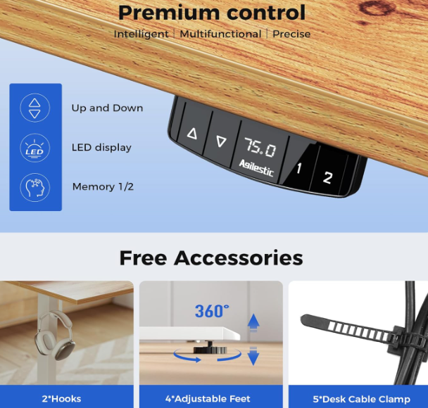 A397 Rudas reguliuojamo aukščio stalas 100 x 60