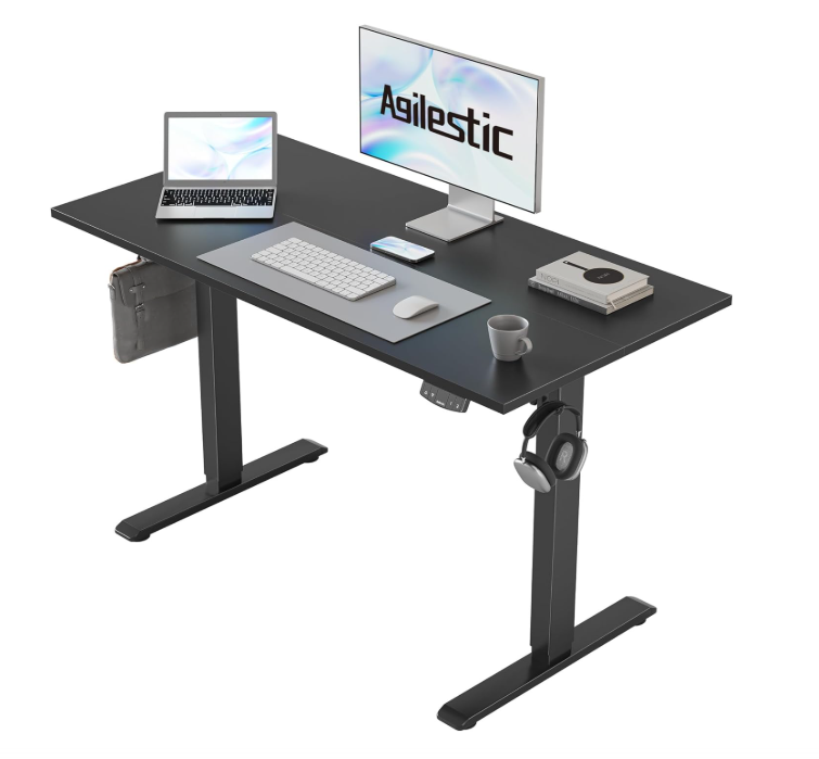 A398 Juodas reguliuojamo aukščio stalas 100 x 60