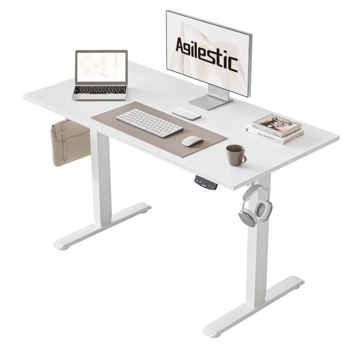 A399 Baltas reguliuojamo aukščio stalas 100 x 60