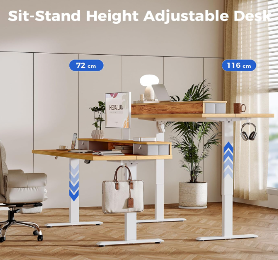 A403 Elektrinis reguliuojamo aukščio stalas su 2 Stalčiais