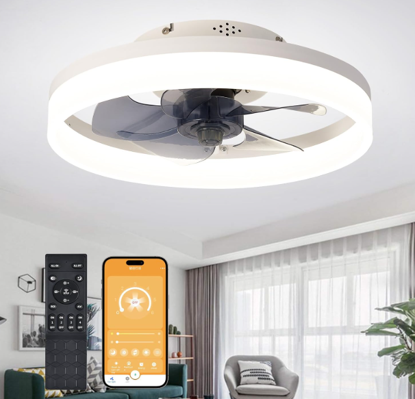 A408 Modernus lubinis ventiliatorius su LED apšvietimu