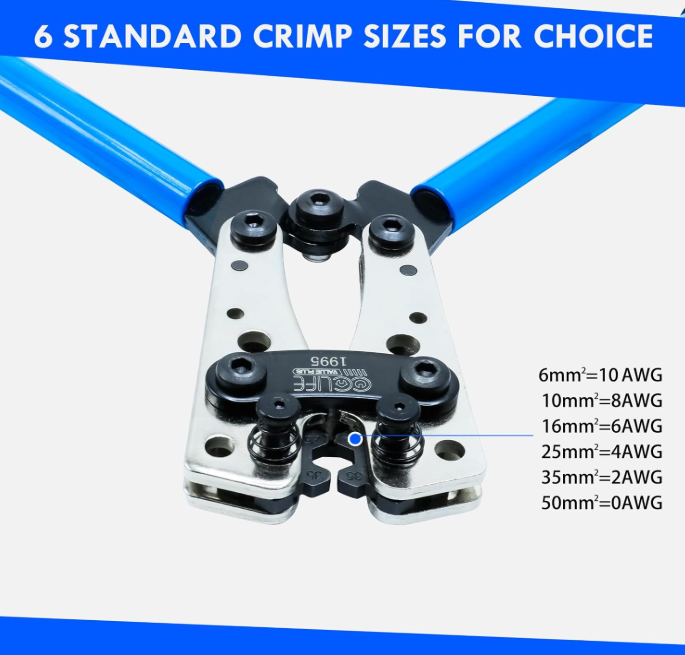 A410 Rankinės užspaudimo replės kabelių antgaliams