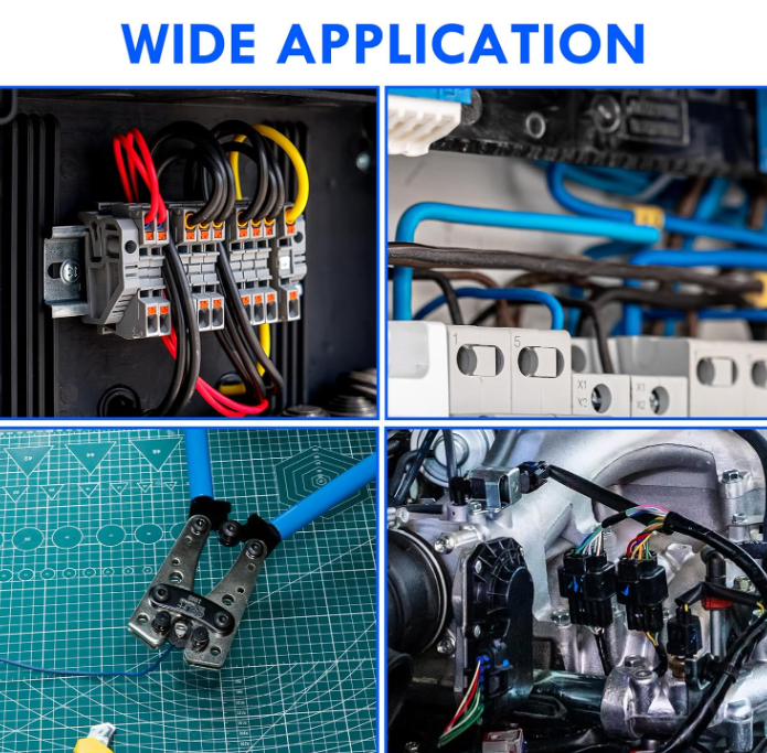 A410 Rankinės užspaudimo replės kabelių antgaliams