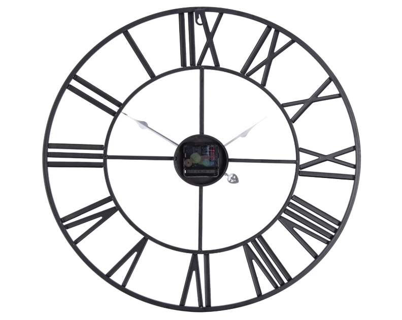 A414 Sieninis laikrodis su romėniškais skaitmenimis 58cm