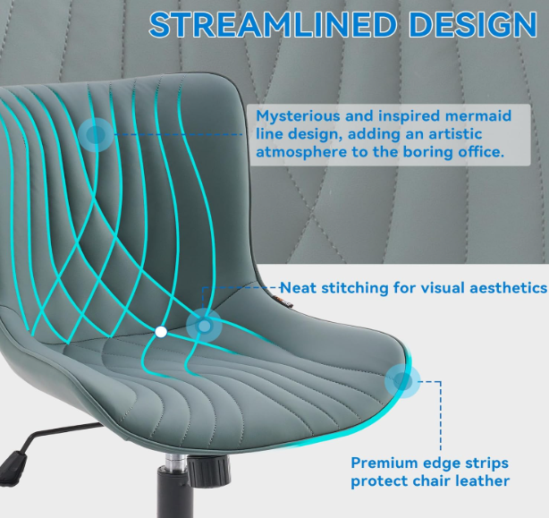 A421 Ergonominė biuro kėdė su PU oda