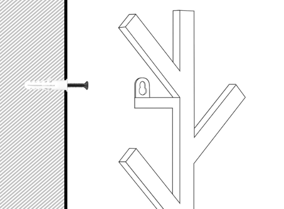A445 Moderni sieninė kabykla „Medžio šakos“
