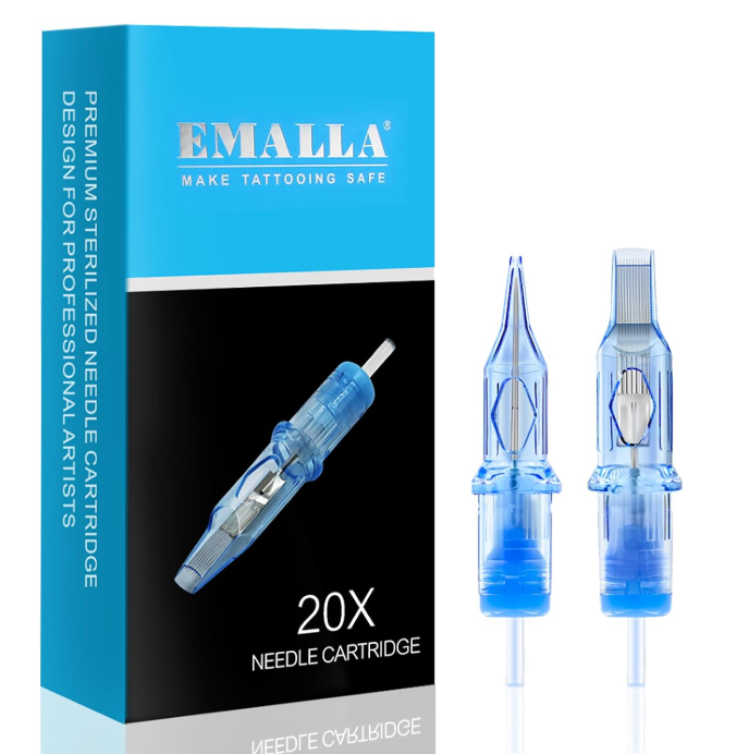 A435 Emalla eliot 1205RLL tatuiruočių adatų kartridžai – 20 vnt. storis - 0.35mm, ilgis - 5mm