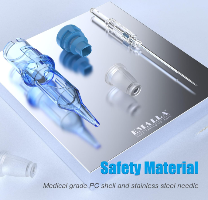 A435 Emalla eliot 1205RLL tatuiruočių adatų kartridžai – 20 vnt. storis - 0.35mm, ilgis - 5mm