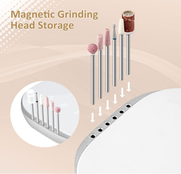 A443 Profesionali elektrinė nagų freza su LCD ekranu (35 000 aps./min)