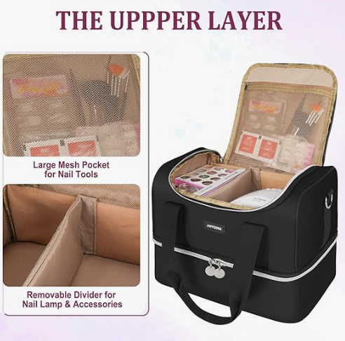 A439 Profesionali nagų priemonių laikymo ir transportavimo rankinė (40 lakų talpa)