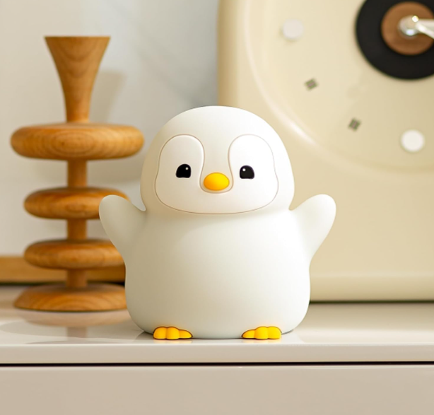 A440 Mielas silikoninis naktinis šviestuvas su laikmačiu ir reguliuojamu ryškumu