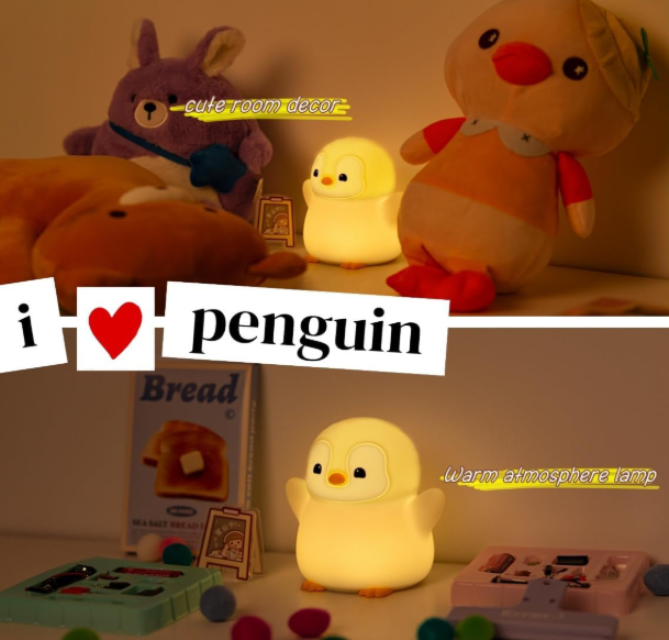 A440 Mielas silikoninis naktinis šviestuvas su laikmačiu ir reguliuojamu ryškumu