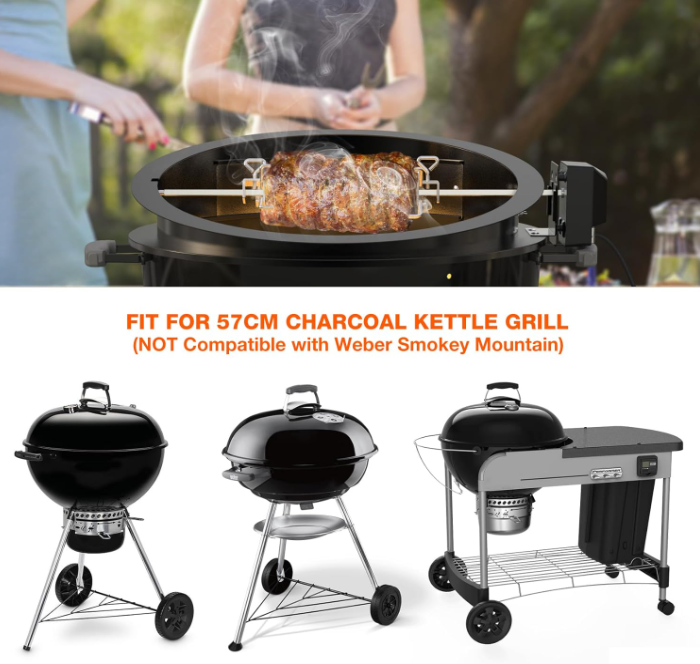 A485 Rotisserie ir picos žiedas – universalus 57 cm kepsninėms