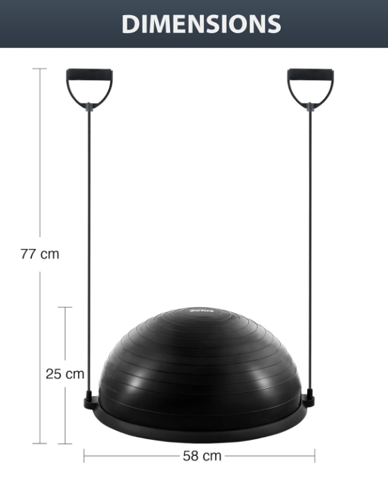 A510 Juodas pusinis balanso kamuolys