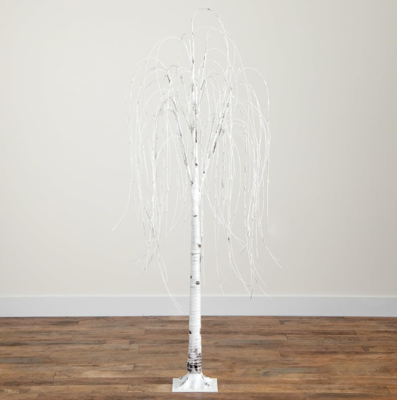 A513 Dirbtinis verkiantis gluosnis su LED šviesomis, 183 cm