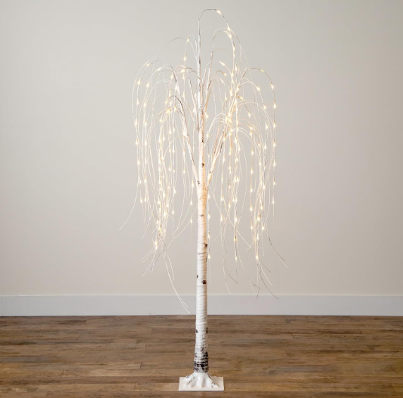 A513 Dirbtinis verkiantis gluosnis su LED šviesomis, 183 cm