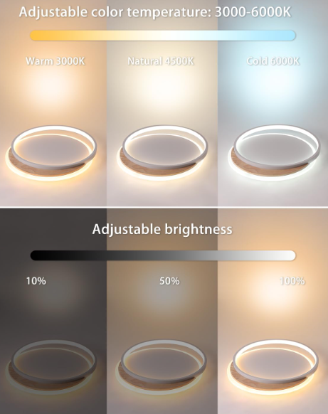 A515 LED lubų šviestuvas su reguliuojama šviesos spalva ir ryškumu – 50×45 cm