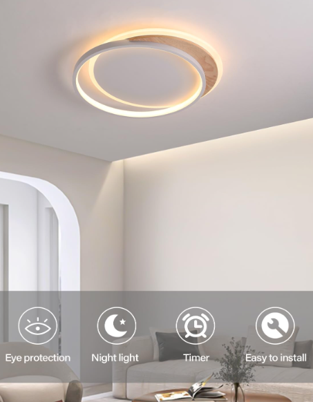 A515 LED lubų šviestuvas su reguliuojama šviesos spalva ir ryškumu – 50×45 cm