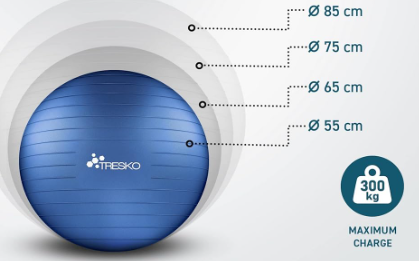 A551 Gimnastikos / jogos kamuolys su pompa 65 cm