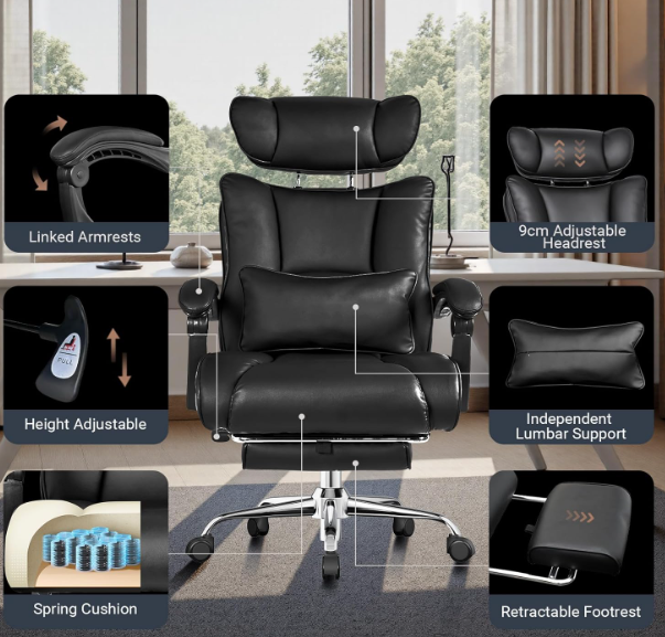 A600 Pažeista prekė Ergonominė biuro kėdė iki 200 kg