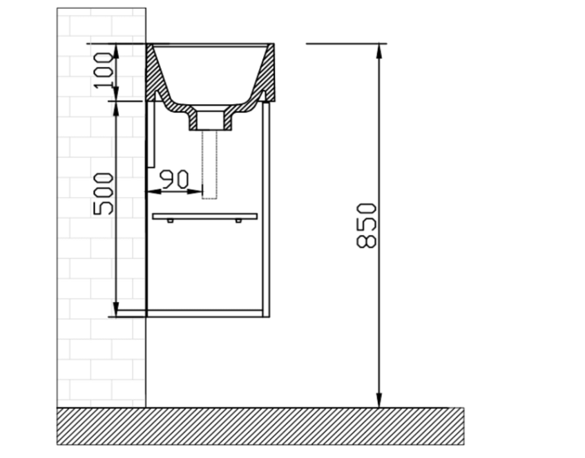 A616 Modernus vonios spintelės komplektas su keramikiniu praustuvu