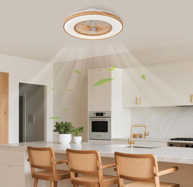 A623 Modernus lubinis ventiliatorius su LED apšvietimu