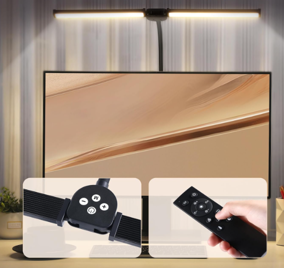 A635 Juoda LED stalinė lempa su spaustuku 54cm