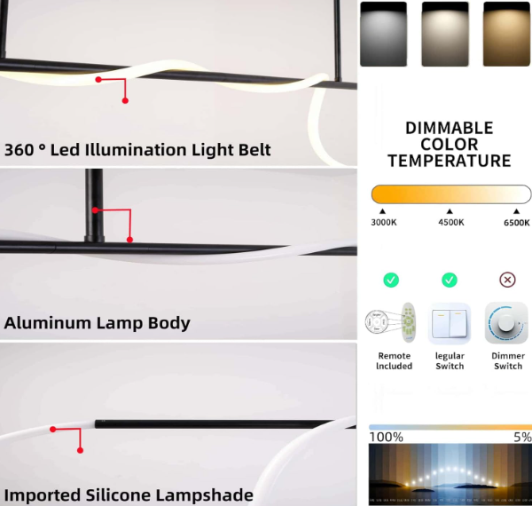 A665 LED šviestuvas lubinis 120 cm