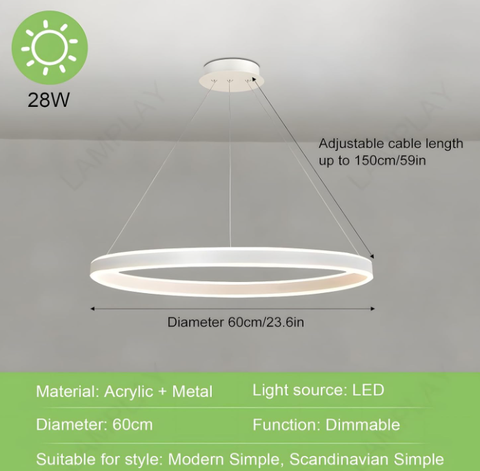 A688 Apvali LED lempa
